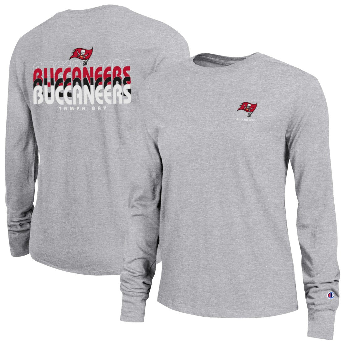 Tampa Bay Buccaneers Champion Women's Core Long-Sleeve T-Shirt Heather Gray