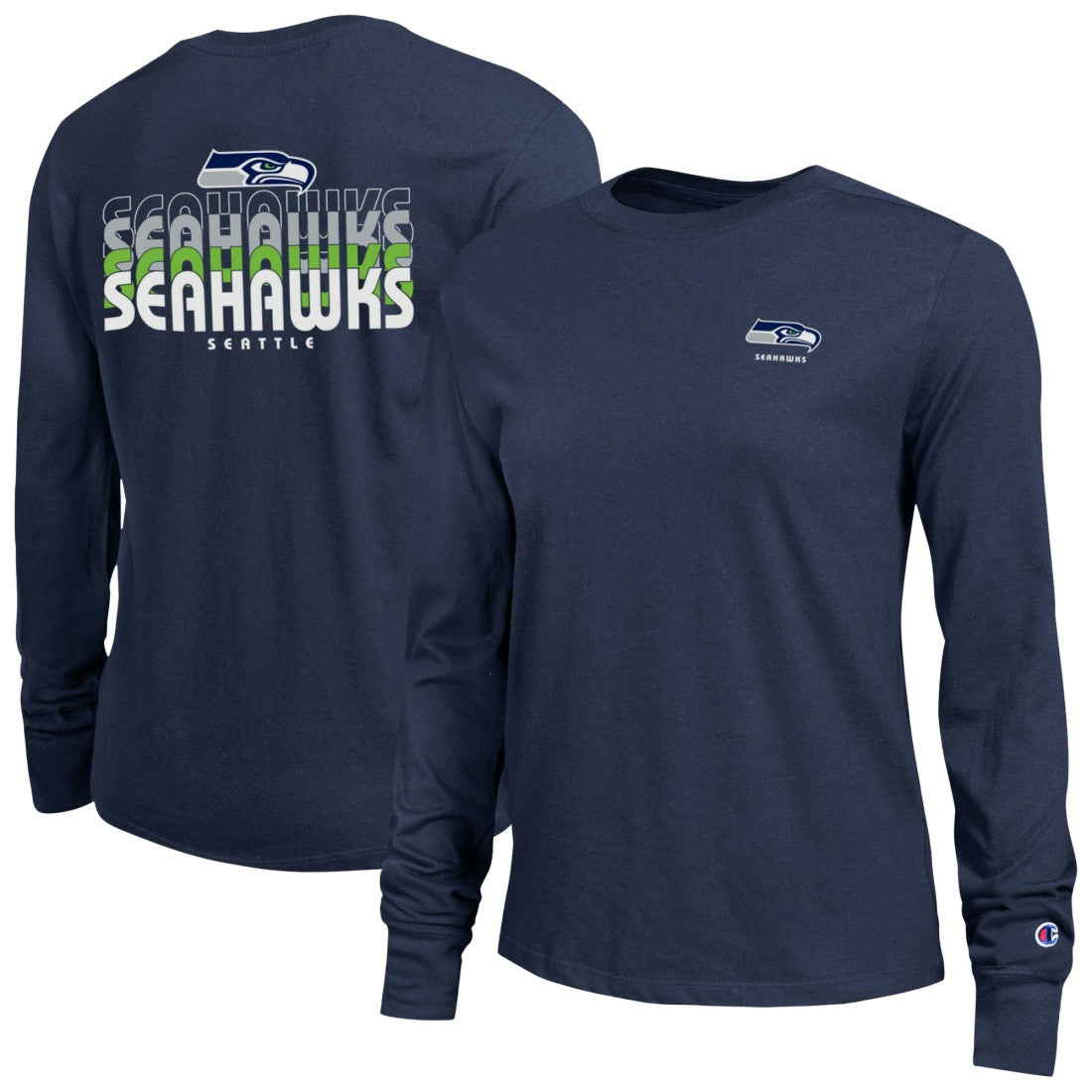Seattle Seahawks Champion Women's Core Long-Sleeve T-Shirt College Navy