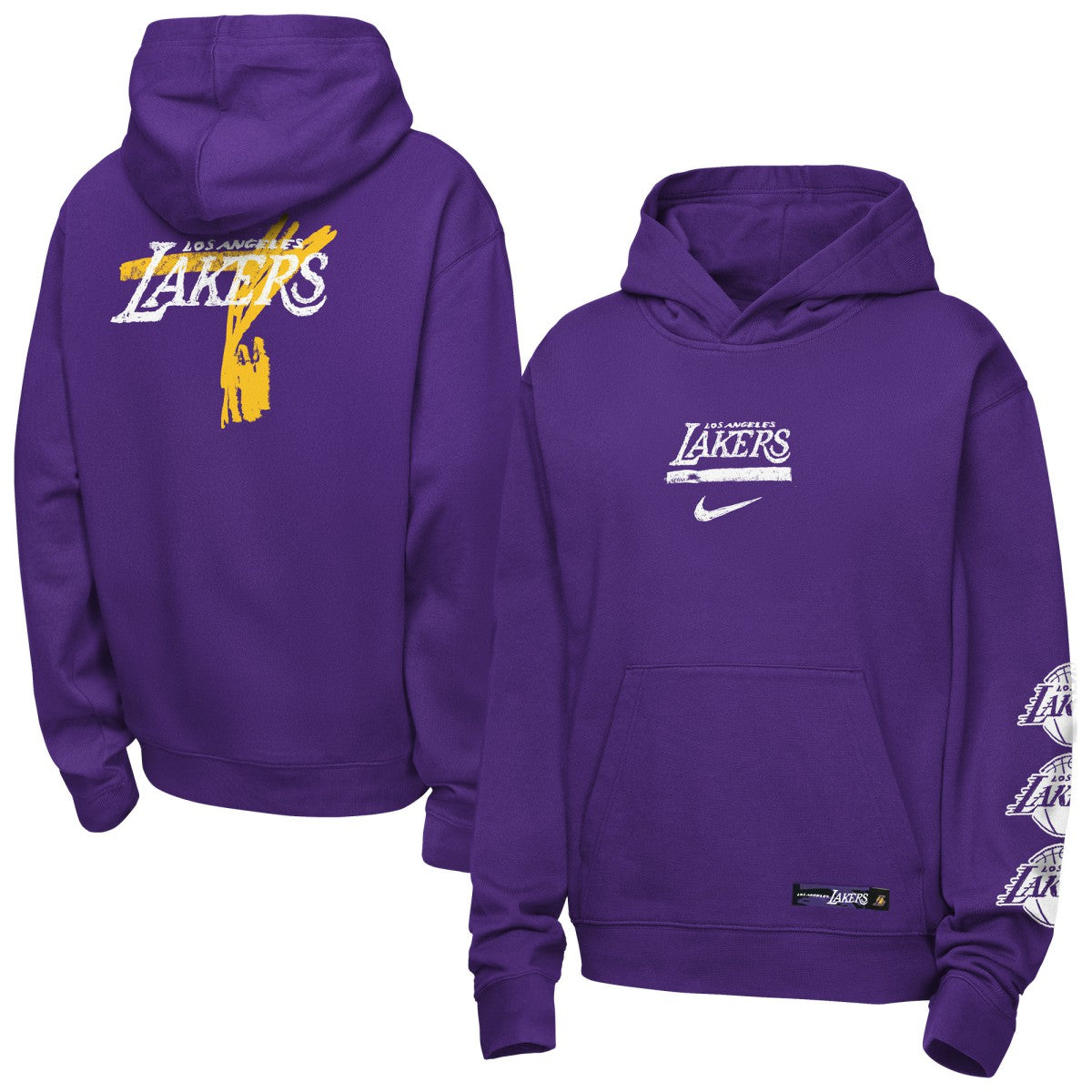 Los Angeles Lakers Youth Courtside Club Premiere Hoodie Purple