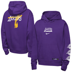 Los Angeles Lakers Youth Courtside Club Premiere Hoodie Purple