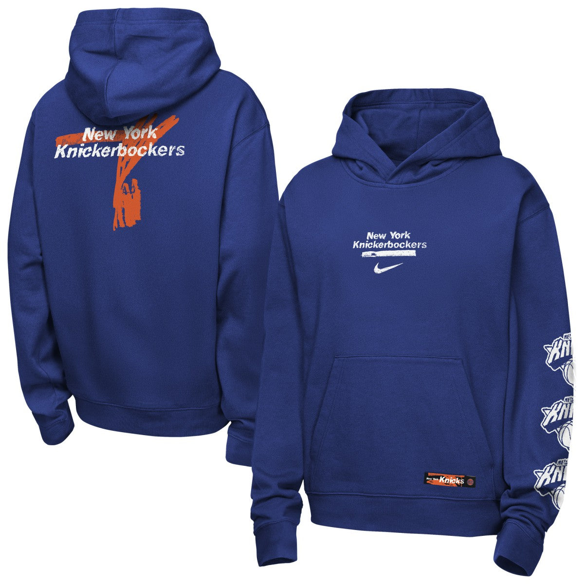 New York Knicks Youth Courtside Club Premiere Hoodie Blue