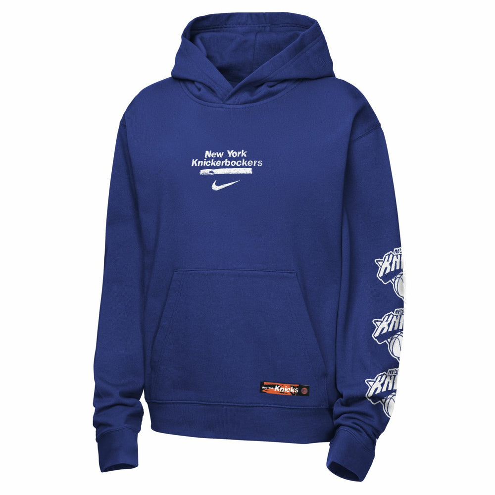 New York Knicks Youth Courtside Club Premiere Hoodie Blue
