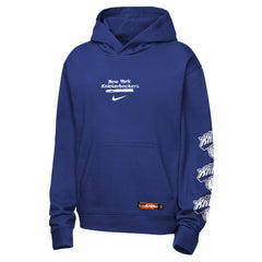 New York Knicks Youth Courtside Club Premiere Hoodie Blue