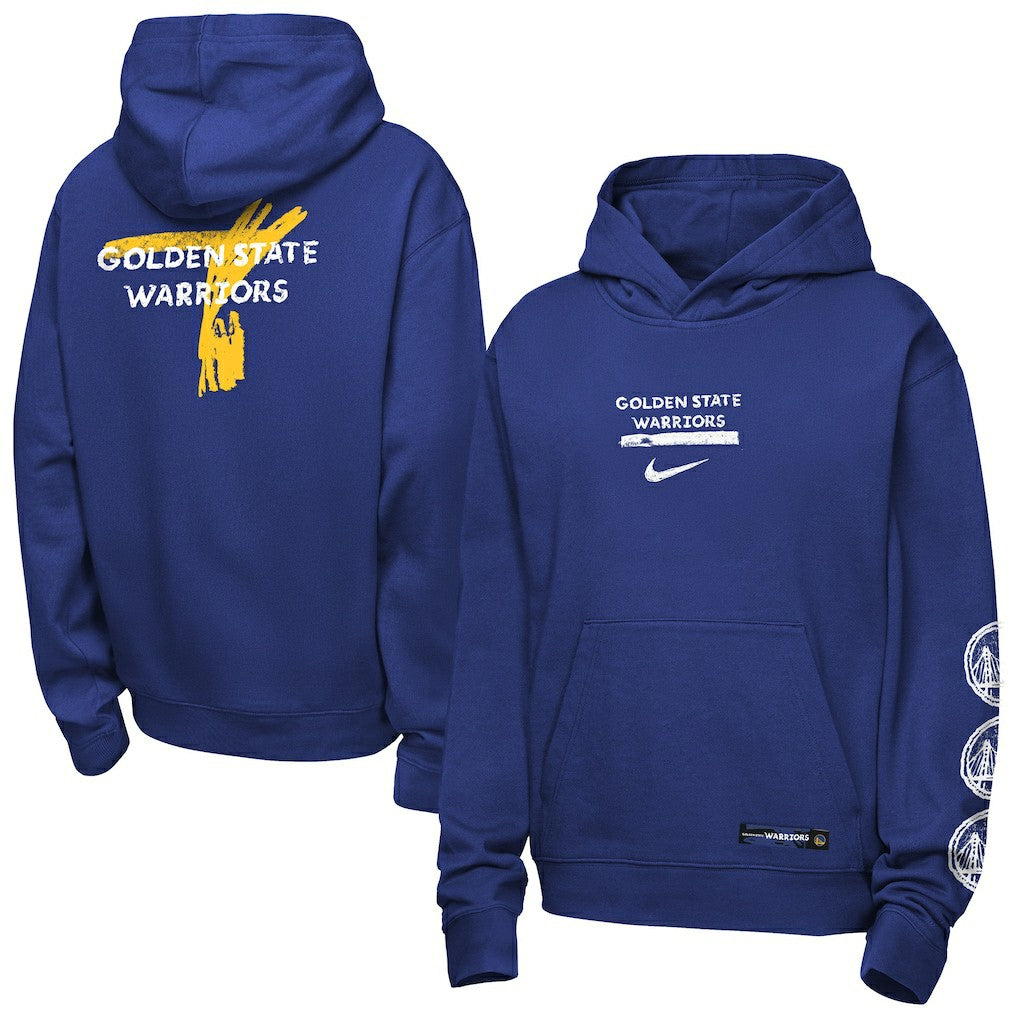 Golden State Warriors Youth Courtside Club Premiere Hoodie Royal