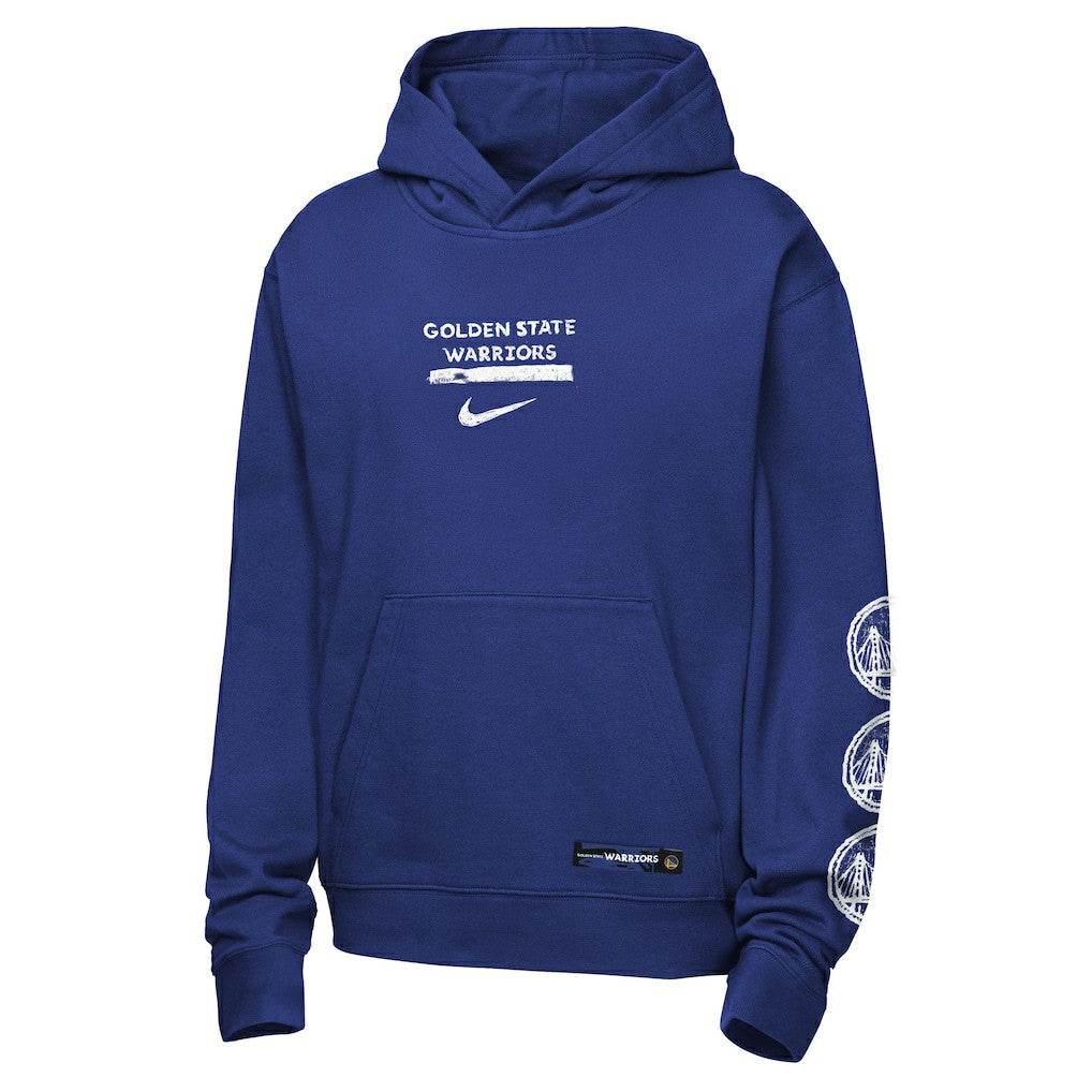 Golden State Warriors Youth Courtside Club Premiere Hoodie Royal