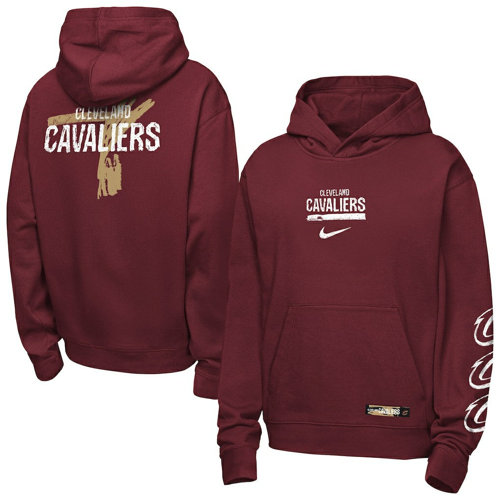 Cleveland Cavaliers Youth Courtside Club Premiere Hoodie Wine