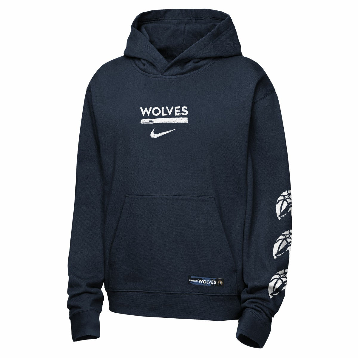 Minnesota Timberwolves Youth Courtside Club Premiere Hoodie Navy