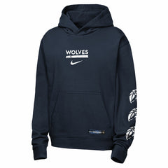 Minnesota Timberwolves Youth Courtside Club Premiere Hoodie Navy