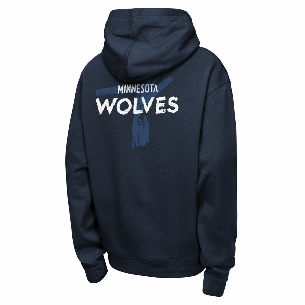 Minnesota Timberwolves Youth Courtside Club Premiere Hoodie Navy