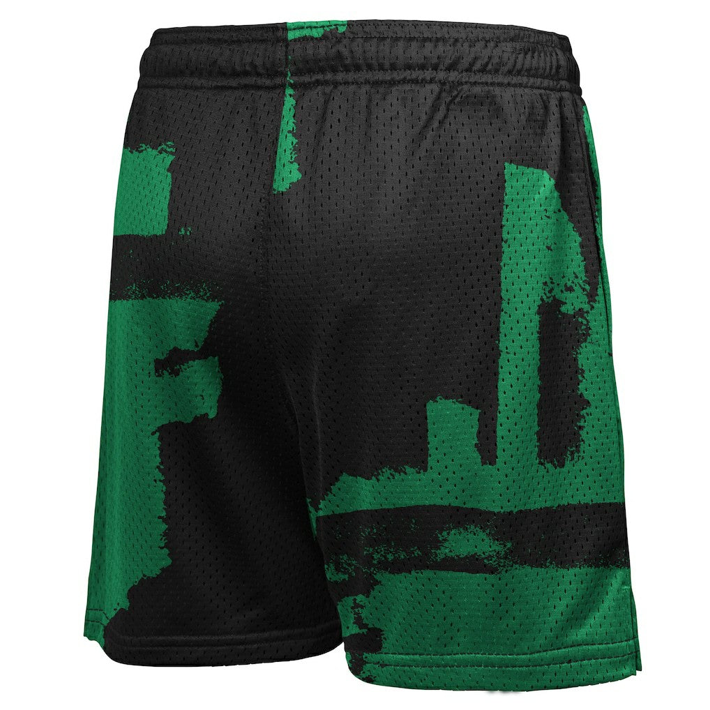 Boston Celtics Youth Courtside Pro Shot Dri-FIT Mesh Practice Shorts Black/Kelly Green
