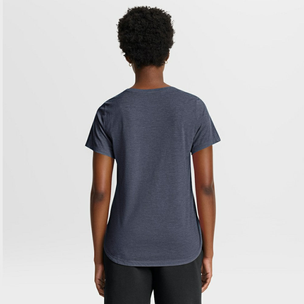 Minnesota Twins Nike Women's Arched Tri-Blend T-Shirt - Heather Navy T-shirts