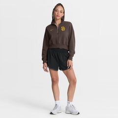 San Diego Padres Nike Women's Primetime Phoenix Fleece Half-Zip Sweatshirt - Brown Sweatshirts