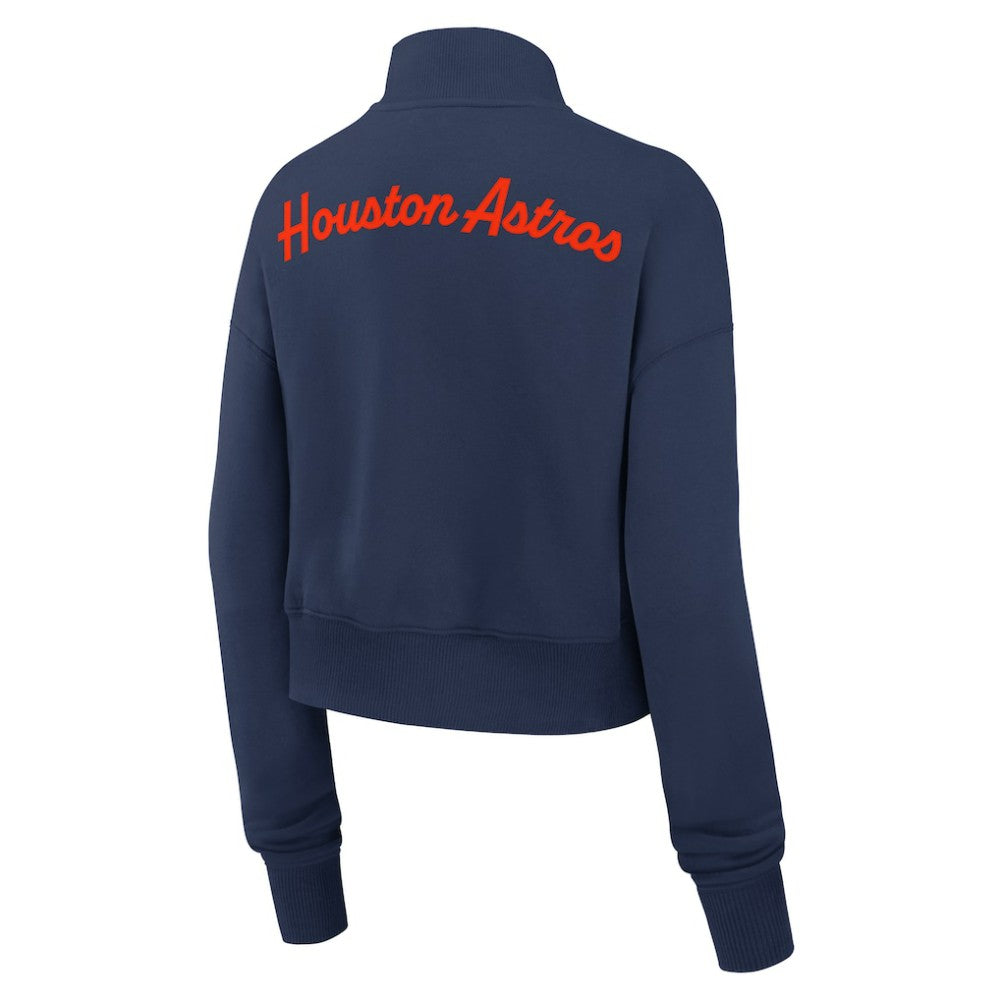 Houston Astros Nike Women's Primetime Phoenix Fleece Half-Zip Sweatshirt - Navy Sweatshirts