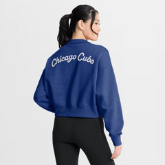 Chicago Cubs Nike Women's Primetime Phoenix Fleece Half-Zip Sweatshirt - Royal Sweatshirts