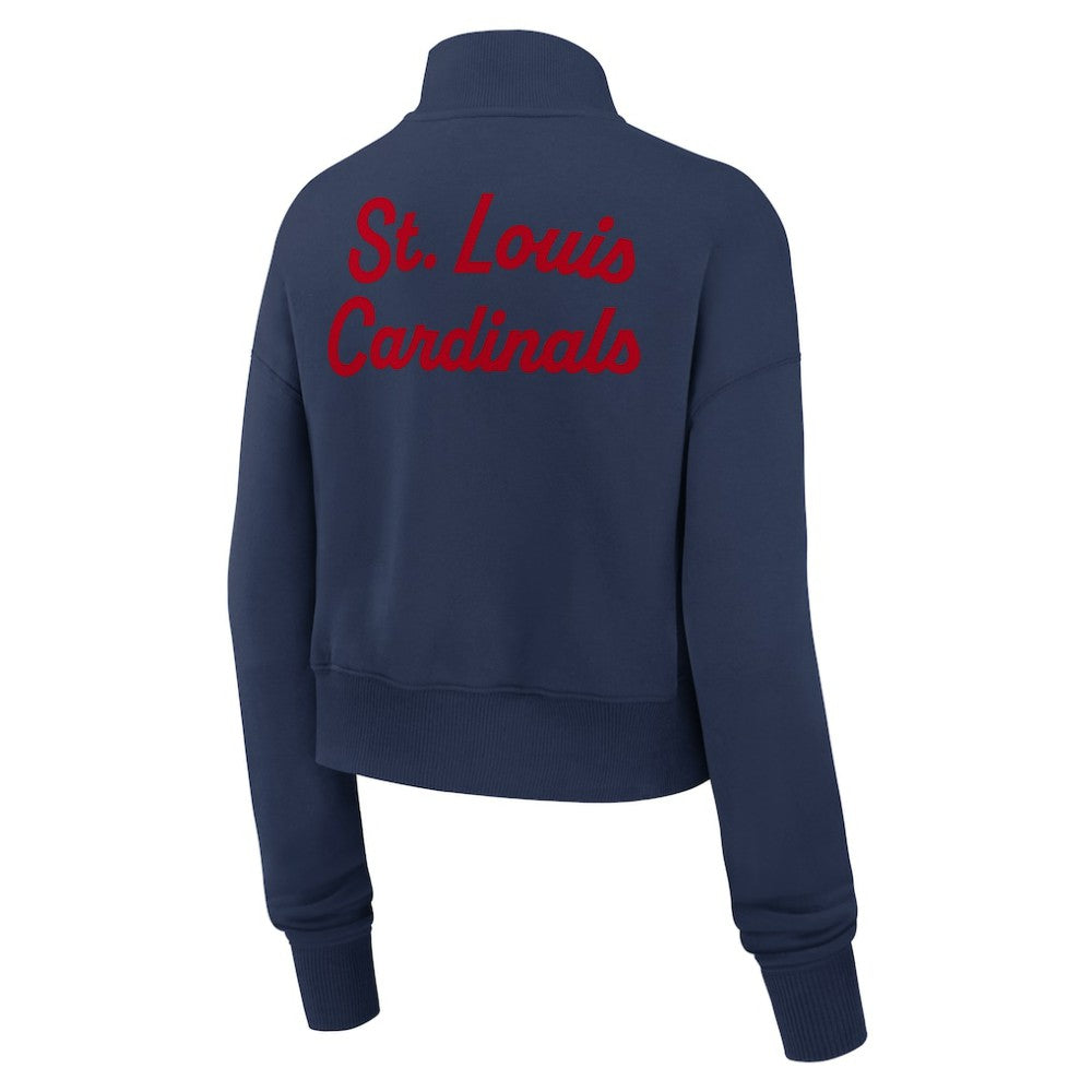 St. Louis Cardinals Nike Women's Primetime Phoenix Fleece Half-Zip Sweatshirt - Navy Sweatshirts