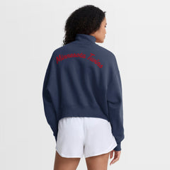 Minnesota Twins Nike Women's Primetime Phoenix Fleece Half-Zip Sweatshirt - Navy Sweatshirts