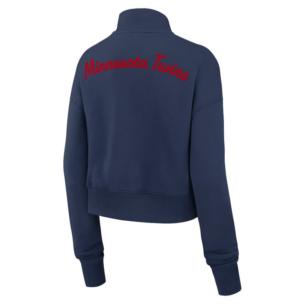 Minnesota Twins Nike Women's Primetime Phoenix Fleece Half-Zip Sweatshirt - Navy Sweatshirts