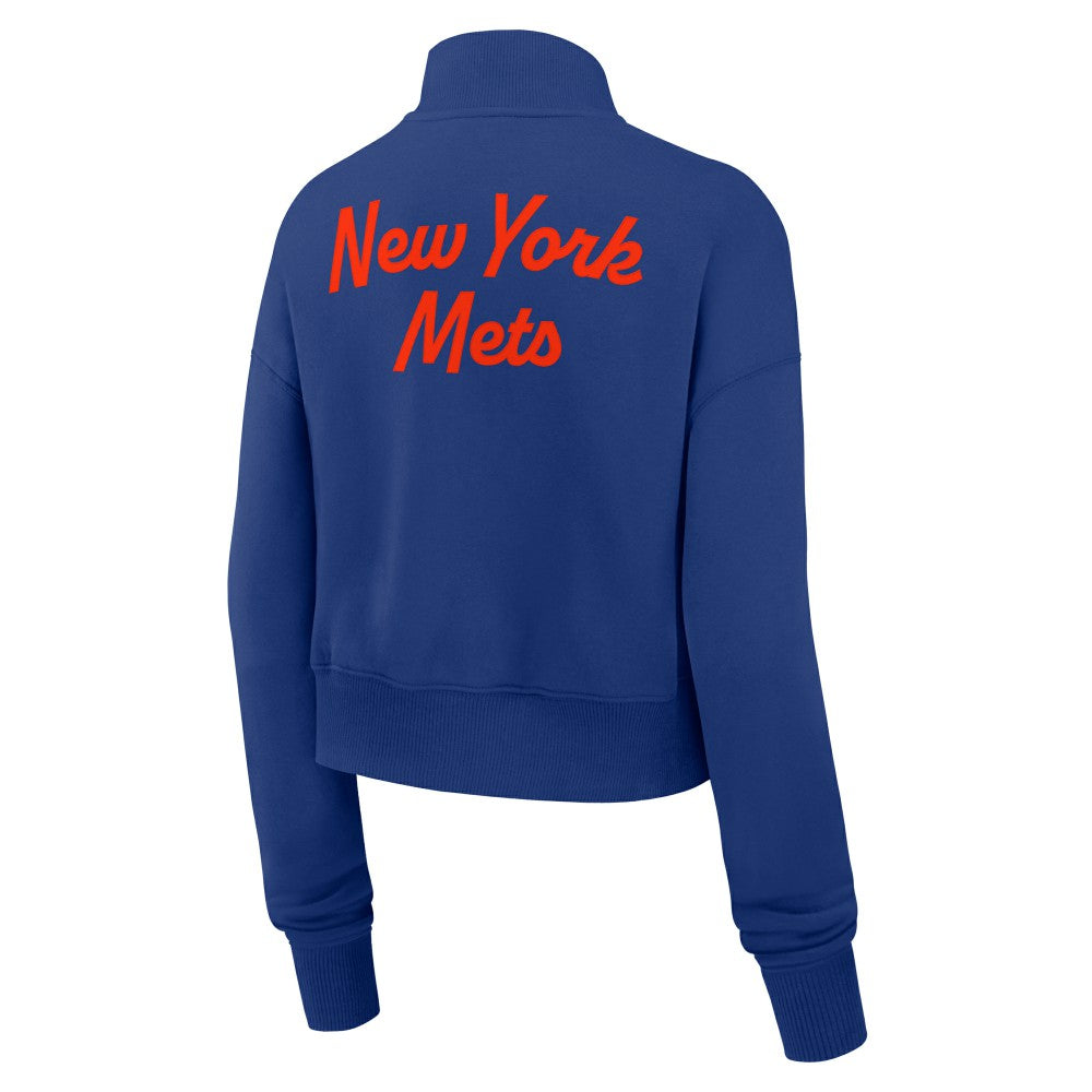 New York Mets Nike Women's Primetime Phoenix Fleece Half-Zip Sweatshirt - Royal Sweatshirts