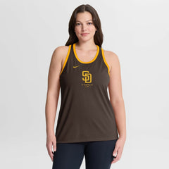 San Diego Padres Nike Women's Tri-Blend Dri-FIT Racerback Tank Top - Brown Tanks