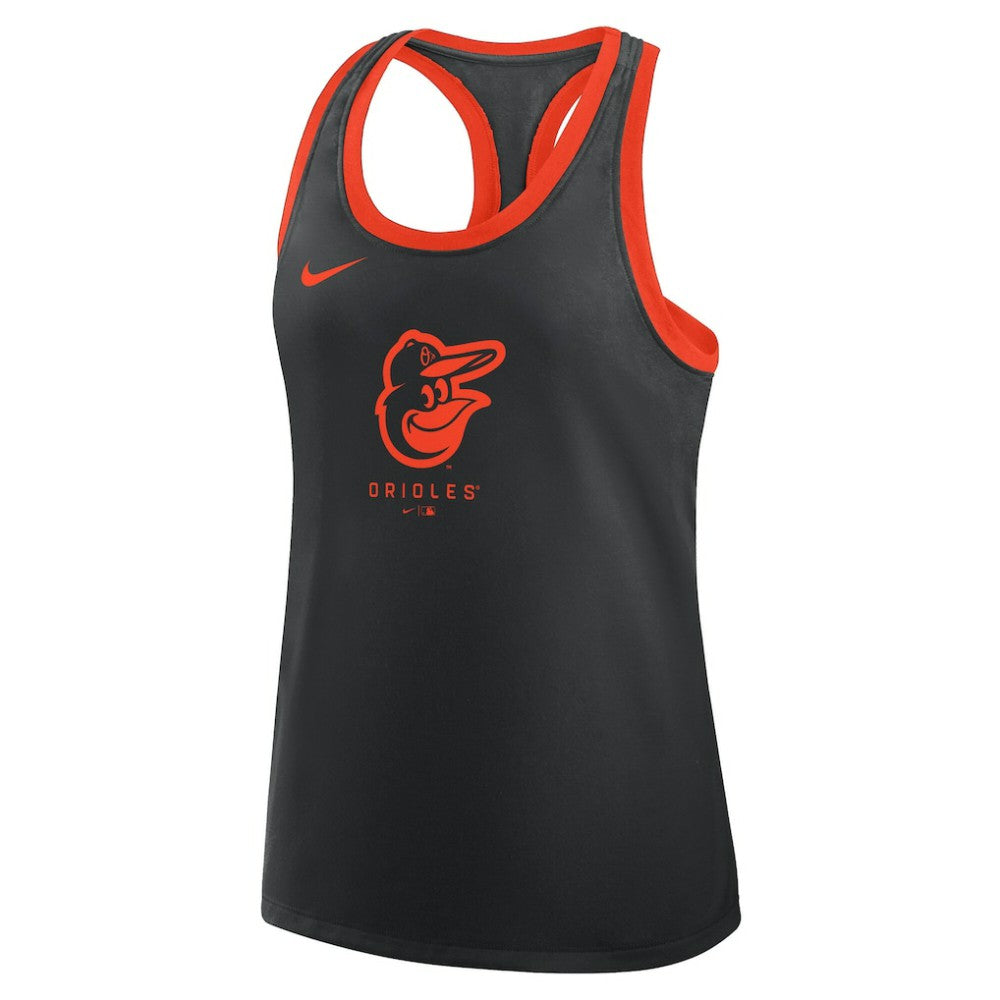 Baltimore Orioles Nike Women's Tri-Blend Dri-FIT Racerback Tank Top - Black Tanks