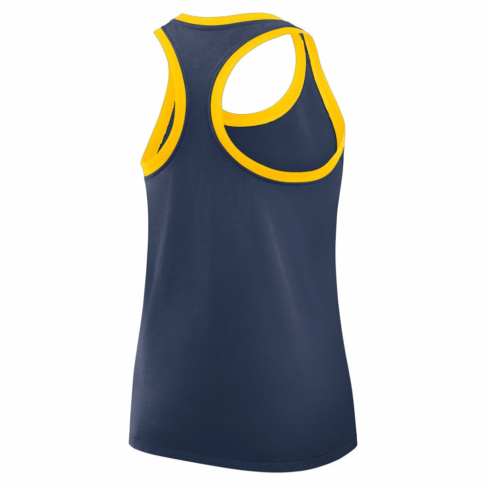 Milwaukee Brewers Nike Women's Tri-Blend Dri-FIT Racerback Tank Top - Navy Tanks
