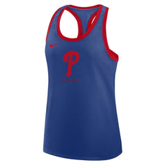 Philadelphia Phillies Nike Women's Tri-Blend Dri-FIT Racerback Tank Top - Royal Tanks