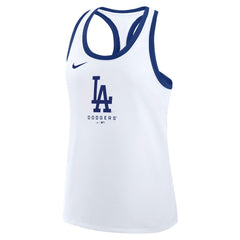 Los Angeles Dodgers Nike Women's Tri-Blend Dri-FIT Racerback Tank Top - White Tanks