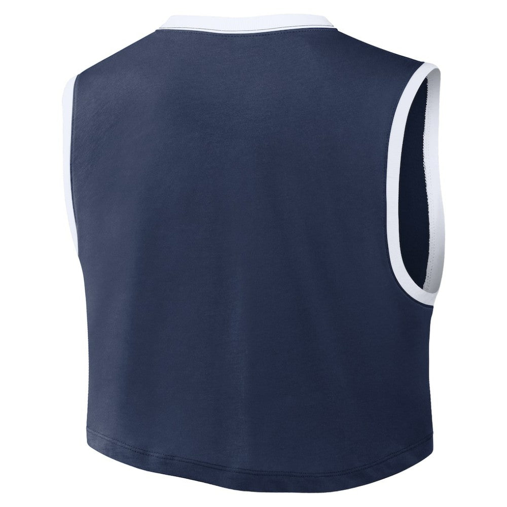 Atlanta Braves Nike Women's Primetime Loose Dri-FIT Cropped Tank Top - Navy Tanks