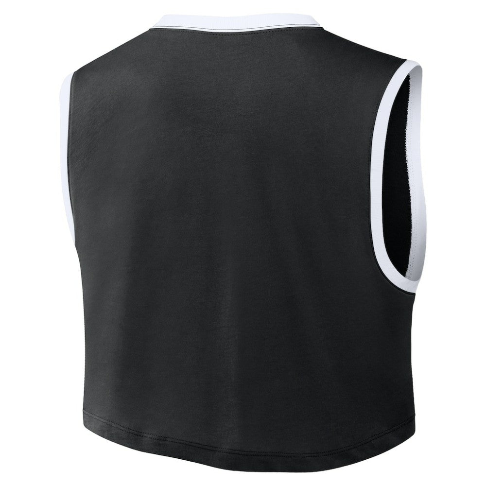 Los Angeles Dodgers Nike Women's Primetime Loose Dri-FIT Cropped Tank Top - Black Tanks