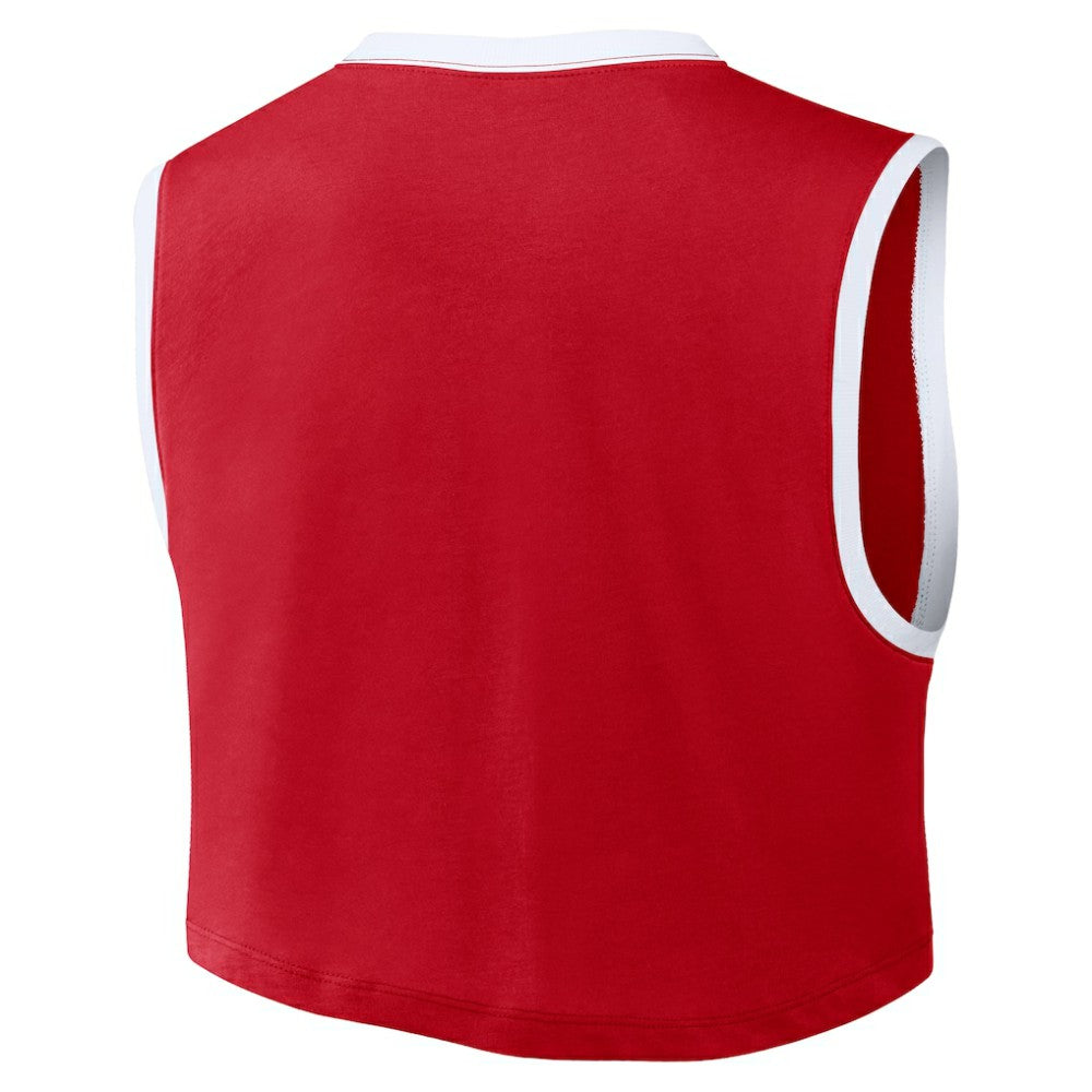 Philadelphia Phillies Nike Women's Primetime Loose Dri-FIT Cropped Tank Top - Red Tanks