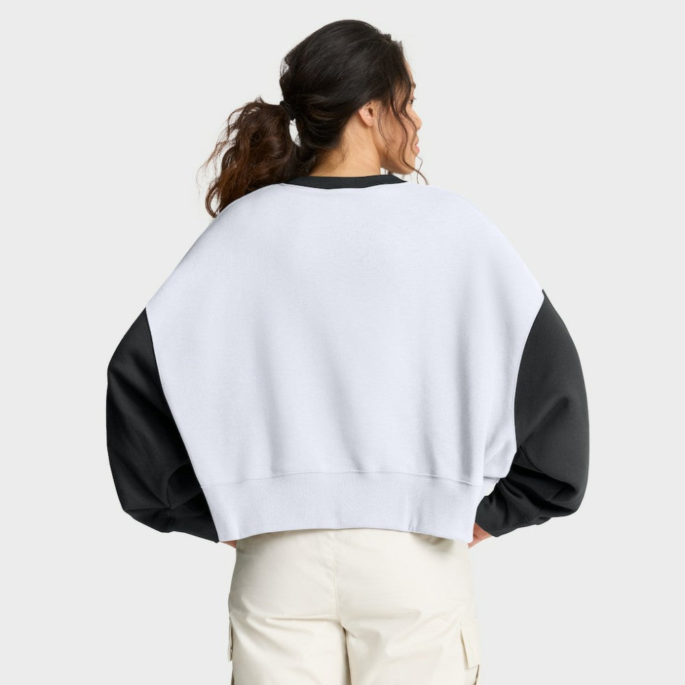 San Francisco Giants Nike Women's Oversized High Hip Fleece Sweatshirt - White/Black Sweatshirts