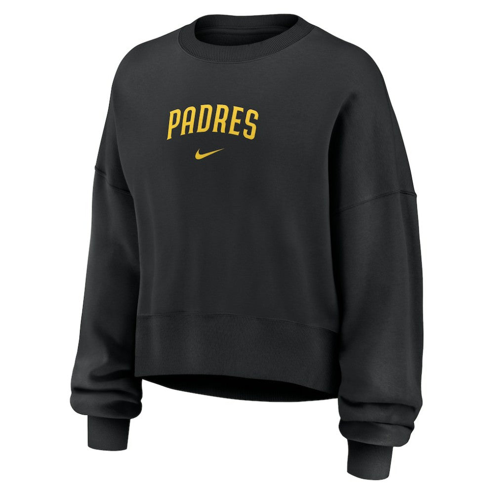 San Diego Padres Nike Women's Oversized Primetime Sweatshirt - Black Sweatshirts