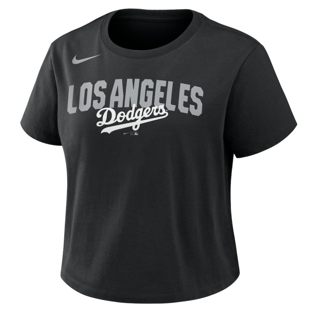 Los Angeles Dodgers Nike Women's Mod Cropped T-Shirt - Black T-shirts