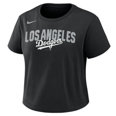Los Angeles Dodgers Nike Women's Mod Cropped T-Shirt - Black T-shirts