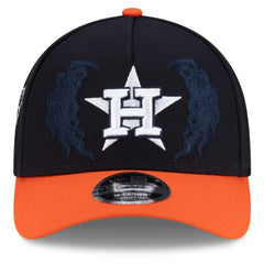 Houston Astros New Era x Warren Lotas 9FORTY A-Frame M-Crown Adjustable Hat - Navy/Orange Hats