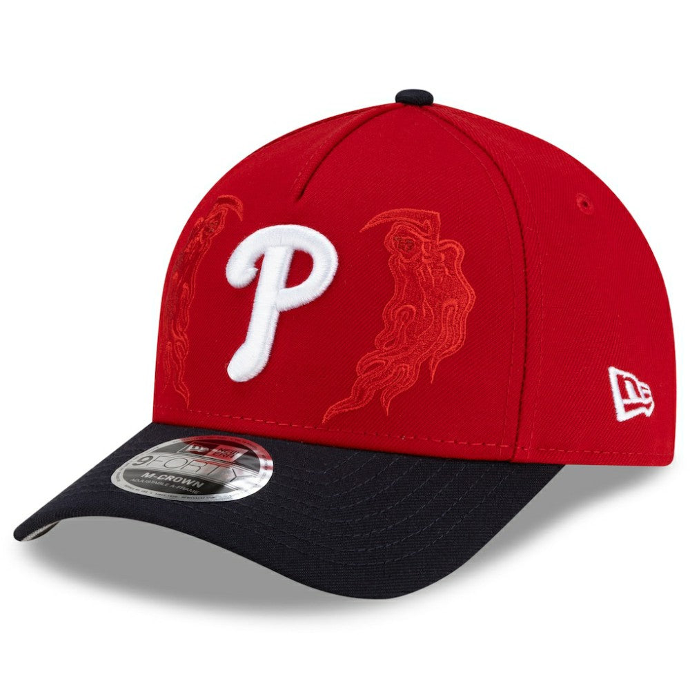 Philadelphia Phillies New Era x Warren Lotas 9FORTY A-Frame M-Crown Adjustable Hat - Red/Navy Hats