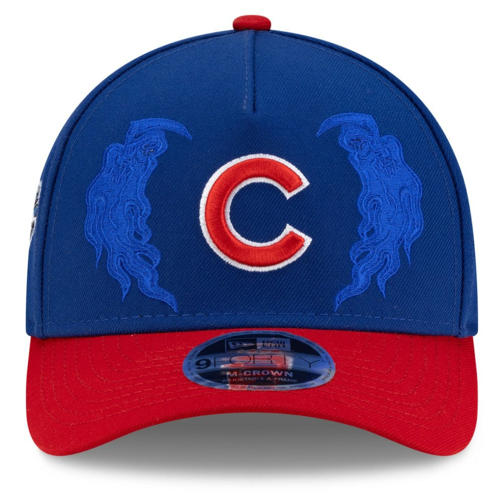 Chicago Cubs New Era x Warren Lotas 9FORTY A-Frame M-Crown Adjustable Hat - Royal/Red Hats