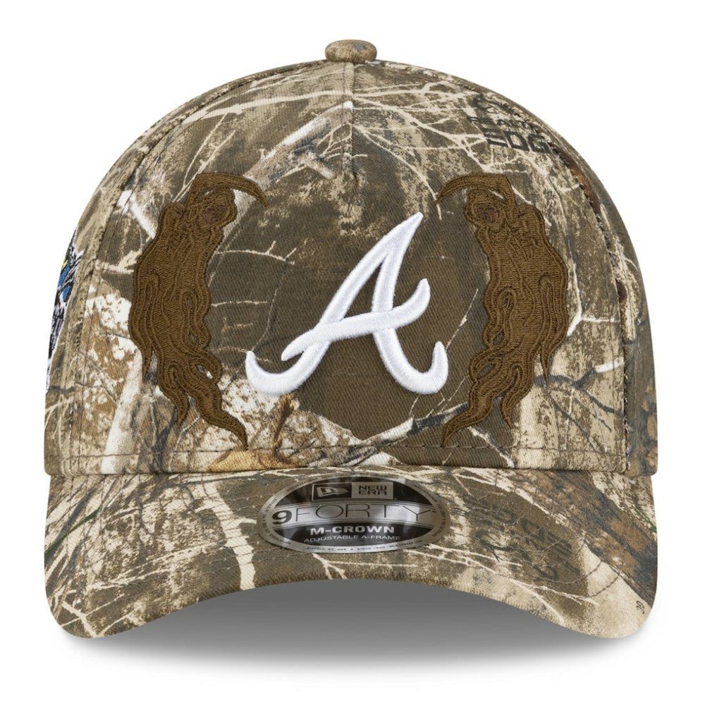 Atlanta Braves New Era x Warren Lotas Realtree 9FORTY A-Frame M-Crown Adjustable Hat - Camo Hats