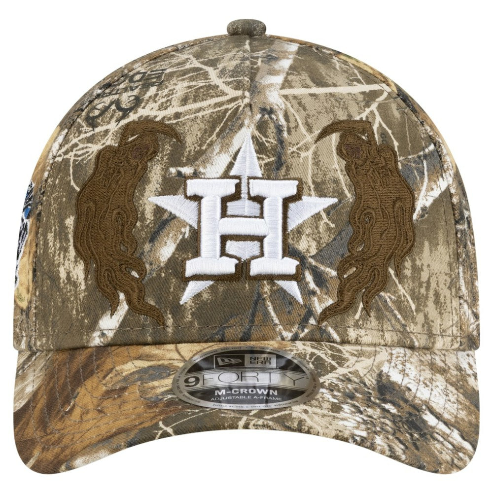 Houston Astros New Era x Warren Lotas Realtree 9FORTY M-Crown A-Frame Adjustable Hat - Camo Hats