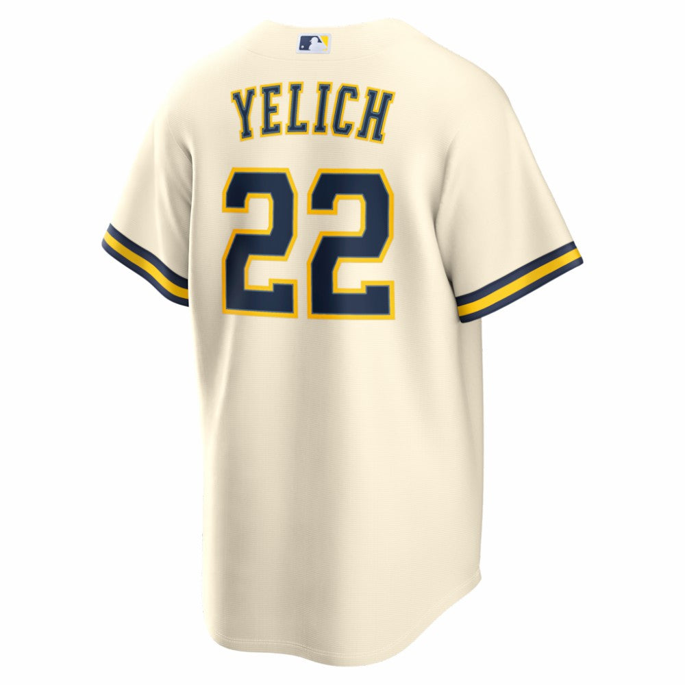 Christian Yelich Milwaukee Brewers Nike Home Replica Jersey - Cream Jerseys