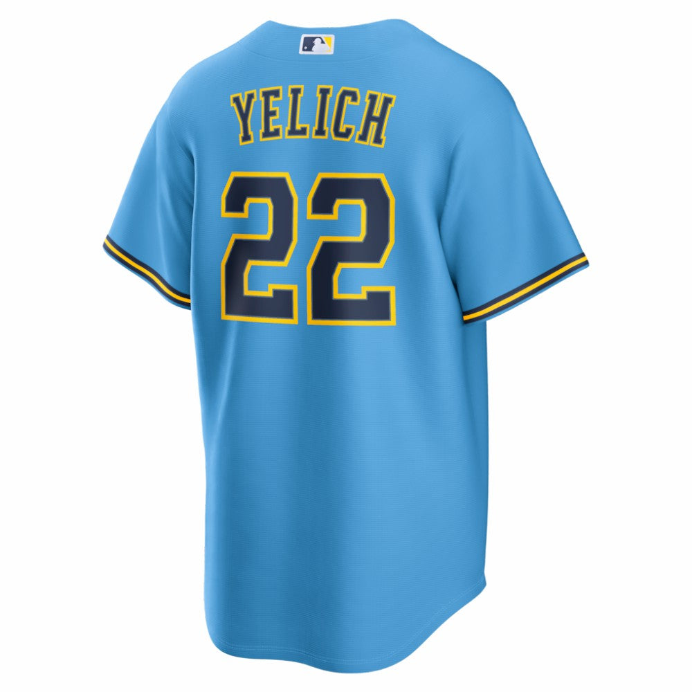 Christian Yelich Milwaukee Brewers Nike Road Replica Jersey - Light Blue Jerseys