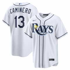 Junior Caminero Tampa Bay Rays Nike Home Replica Jersey - White Jerseys