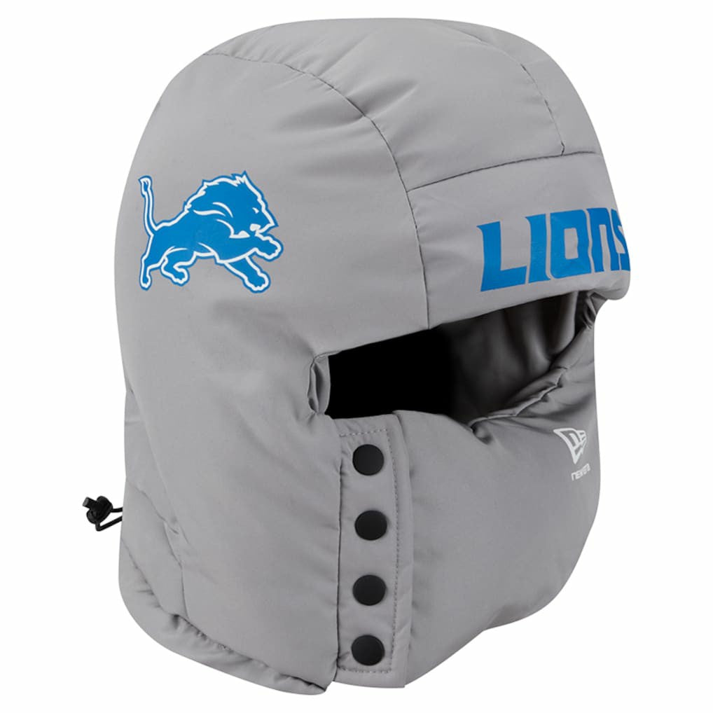 Detroit Lions New Era Puffer Balaclava Gray