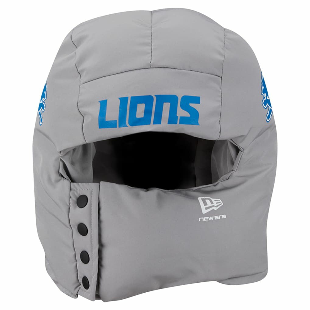 Detroit Lions New Era Puffer Balaclava Gray