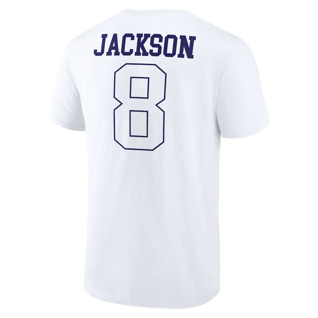 Lamar Jackson Baltimore Ravens Tonal Name & Number T-Shirt White