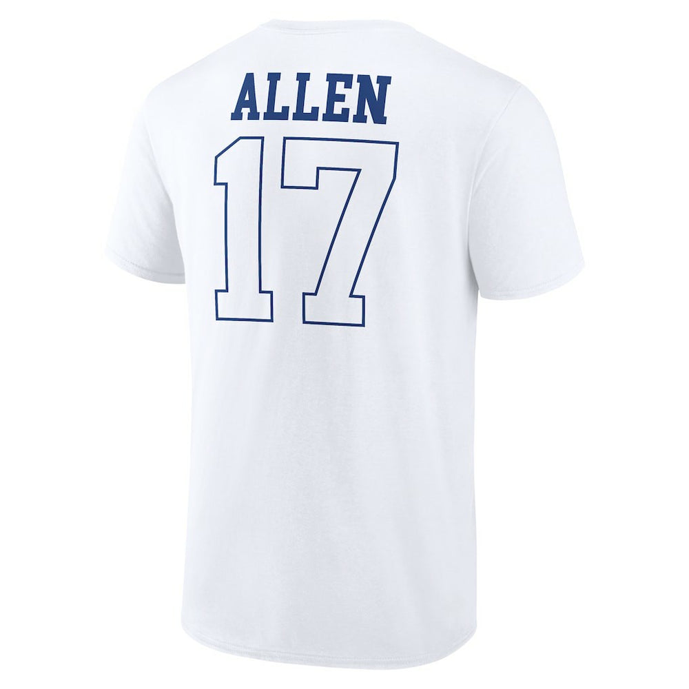 Josh Allen Buffalo Bills Tonal Name & Number T-Shirt White