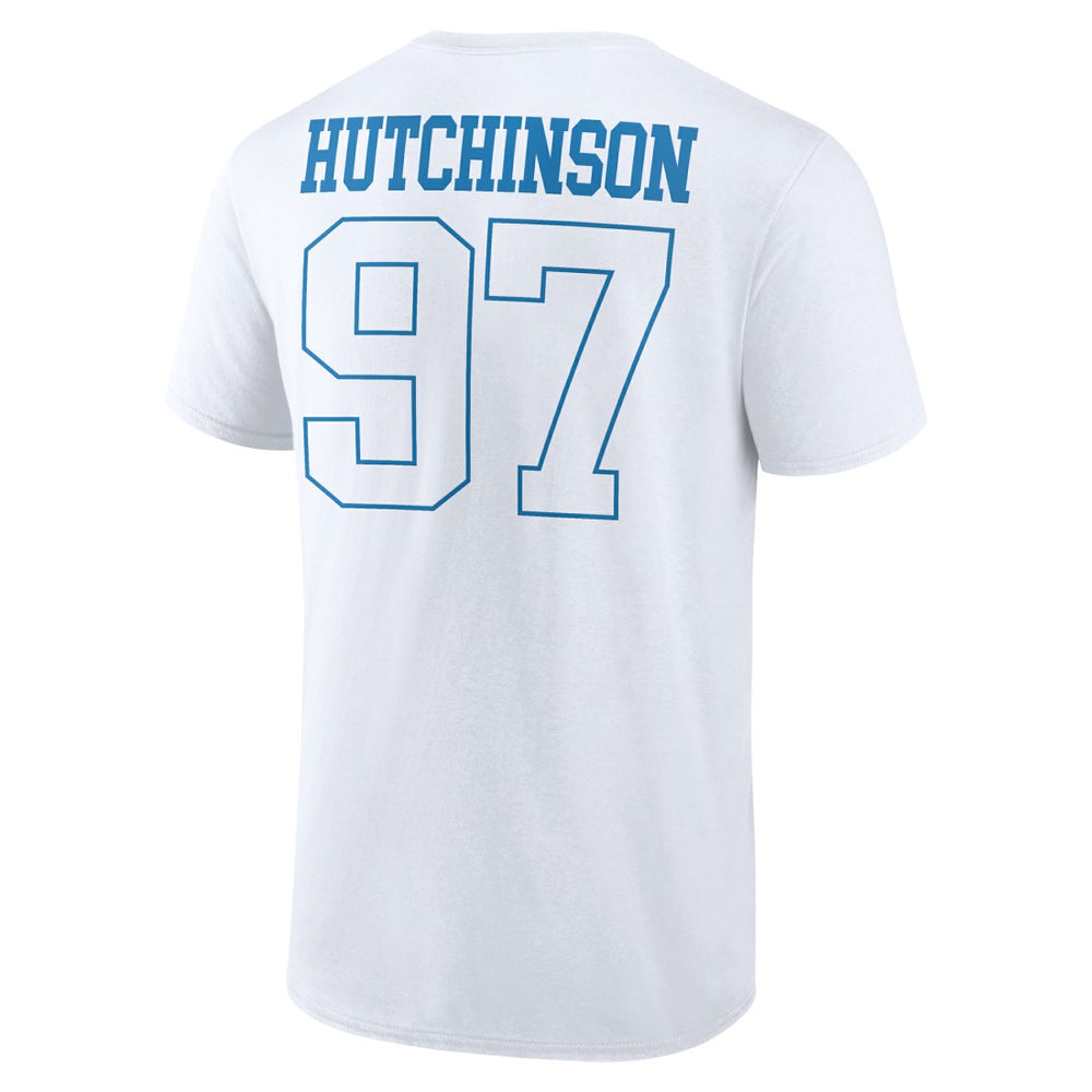 Aidan Hutchinson Detroit Lions Tonal Name & Number T-Shirt White