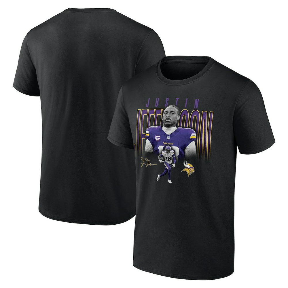 Justin Jefferson Minnesota Vikings Humble Shadow Player T-Shirt Black