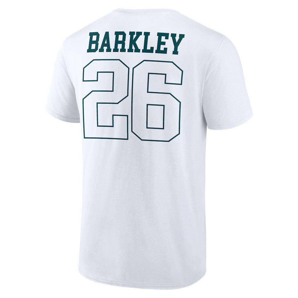 Saquon Barkley Philadelphia Eagles Tonal Name & Number T-Shirt White