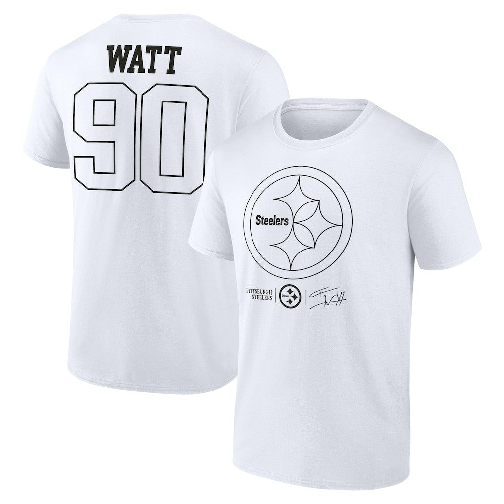 T.J. Watt Pittsburgh Steelers Tonal Name & Number T-Shirt White